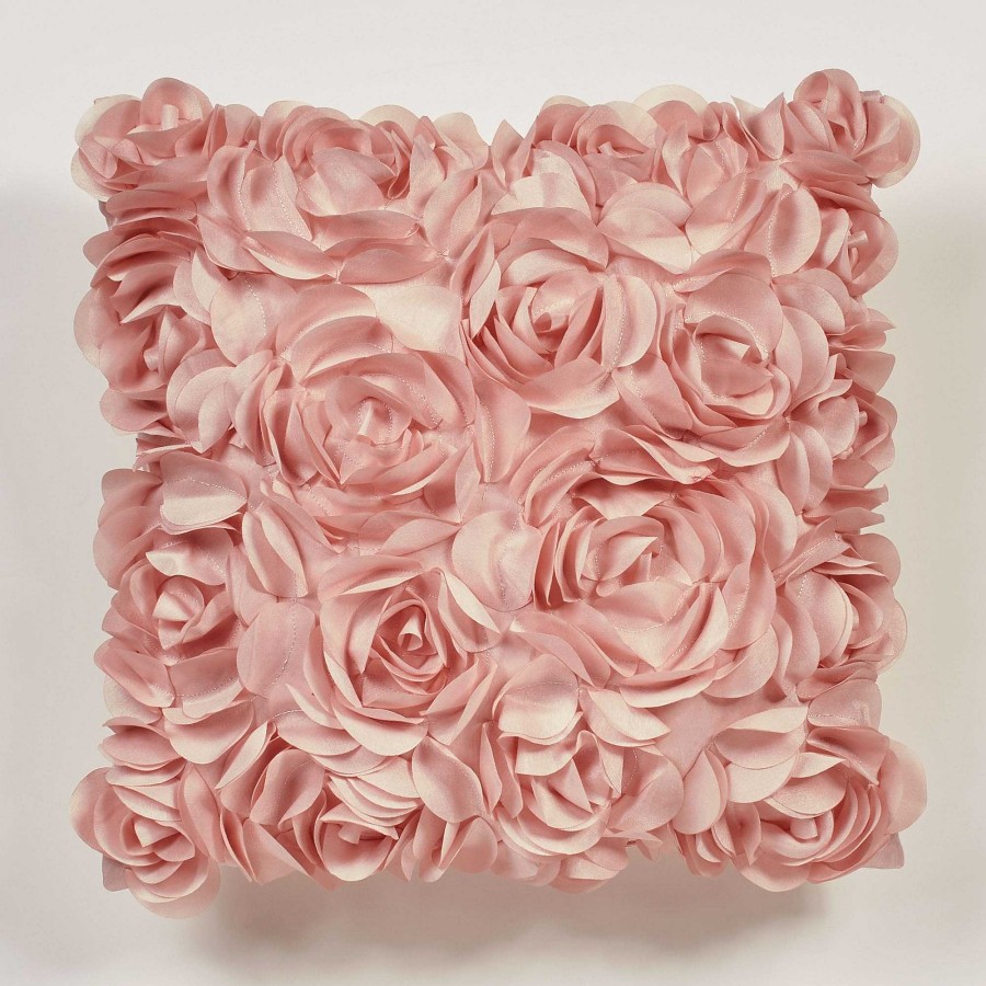 Bedding Touch of Class | Blush Rose Flower Petal Decorative Pillow