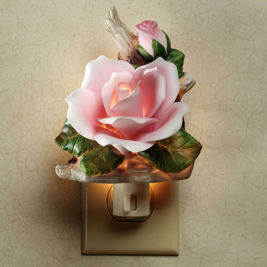 Home Accents Touch of Class | Porcelain Pink Rose Nightlight