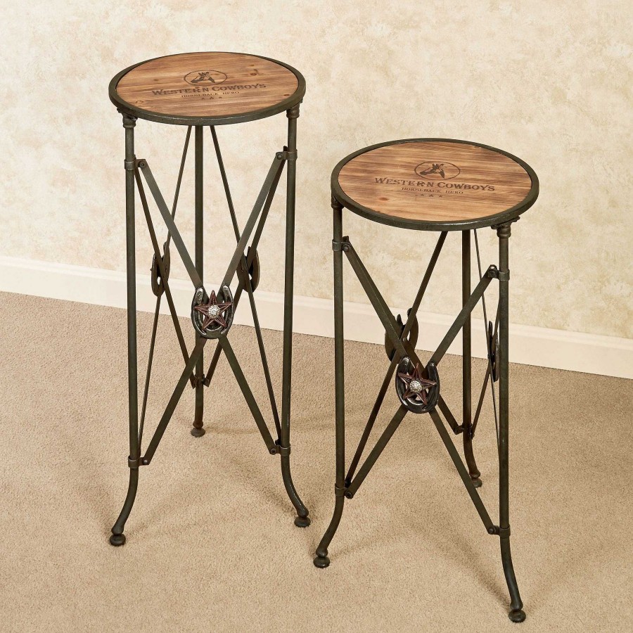 Furniture Touch of Class | Western Star Round Accent Table Set