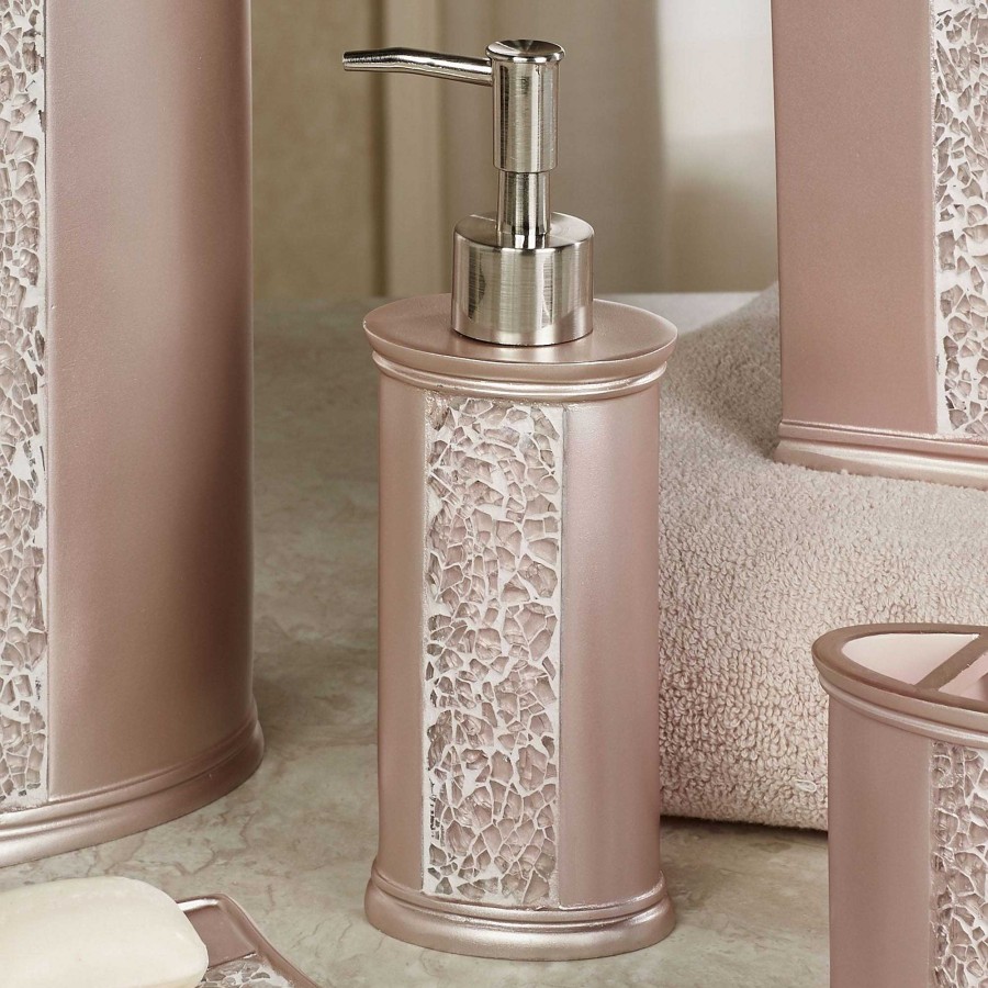 Bath Touch of Class | Sinatra Pale Blush Mosaic Bath Accessories