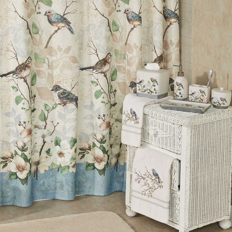 Bath Touch of Class | Love Nest Birds Shower Curtain