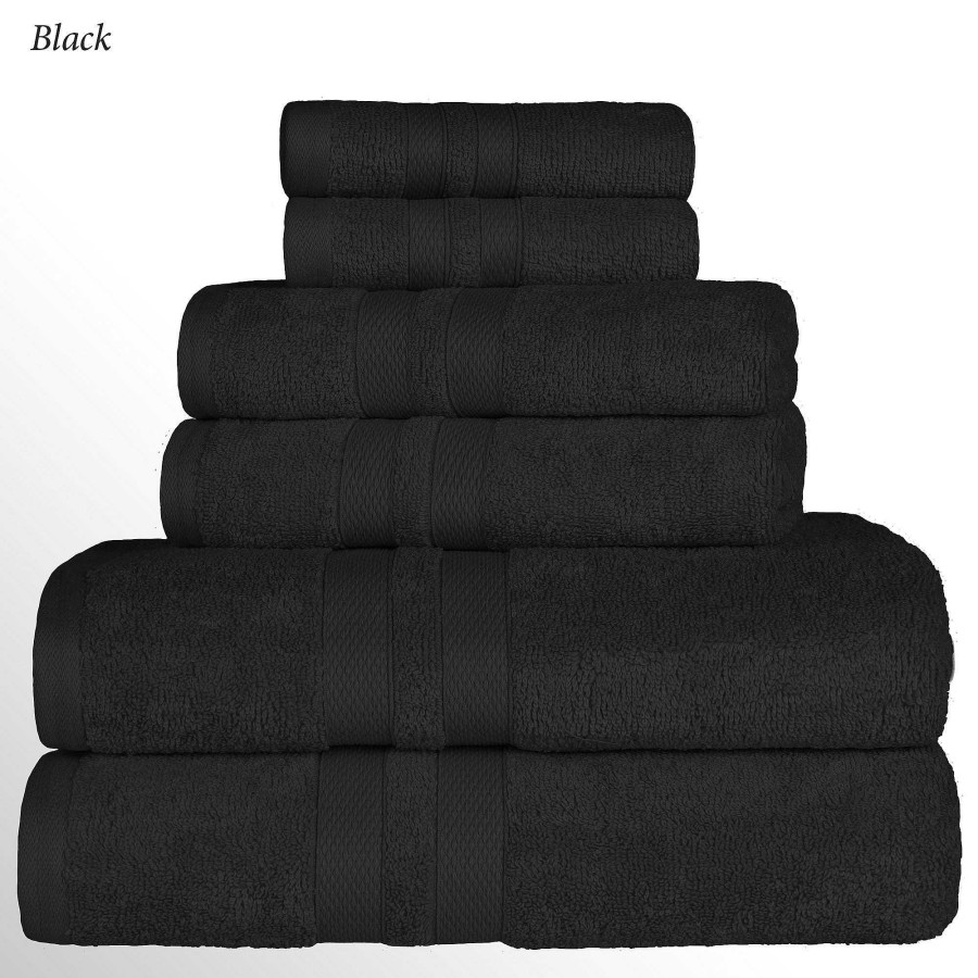 Bath Touch of Class | 500 Gsm Superior Ultra Soft Cotton 6 Pc Bath Towel Set