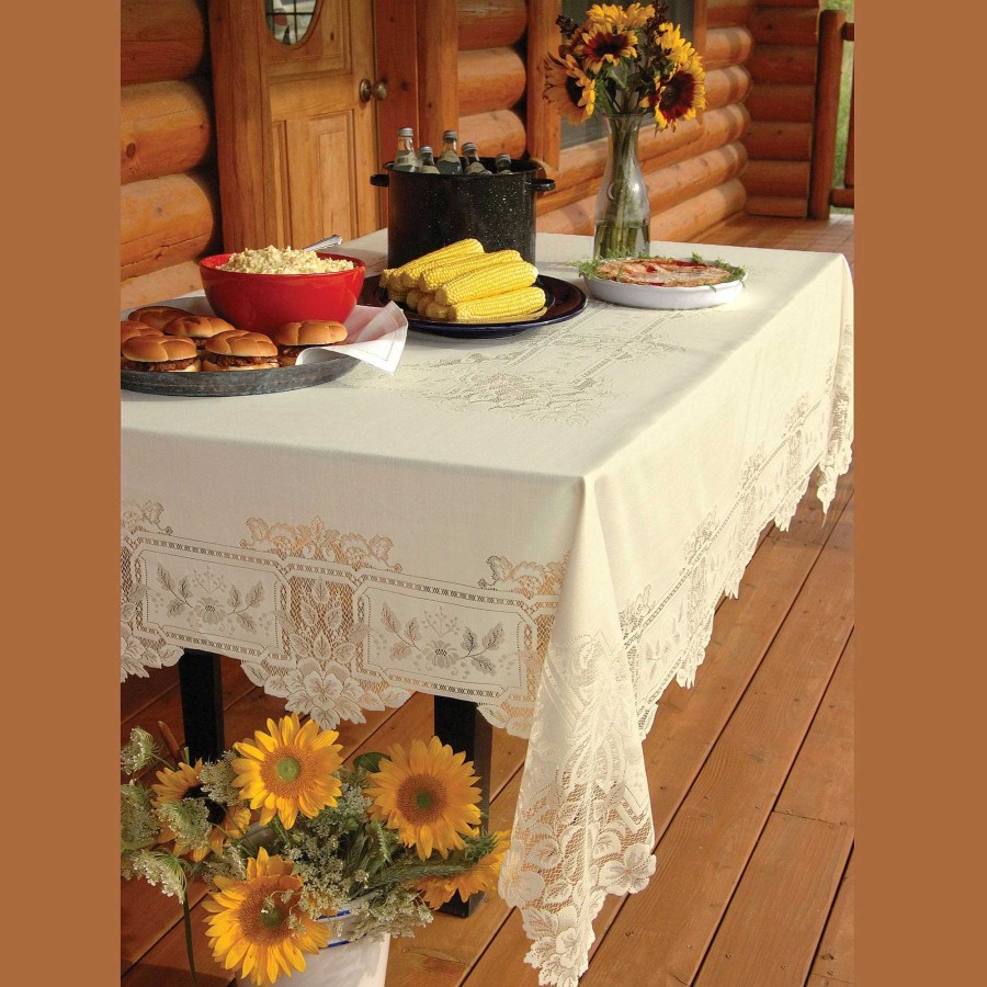 Kitchen Touch of Class | Antique Lace Oblong Tablecloth And Table Linens