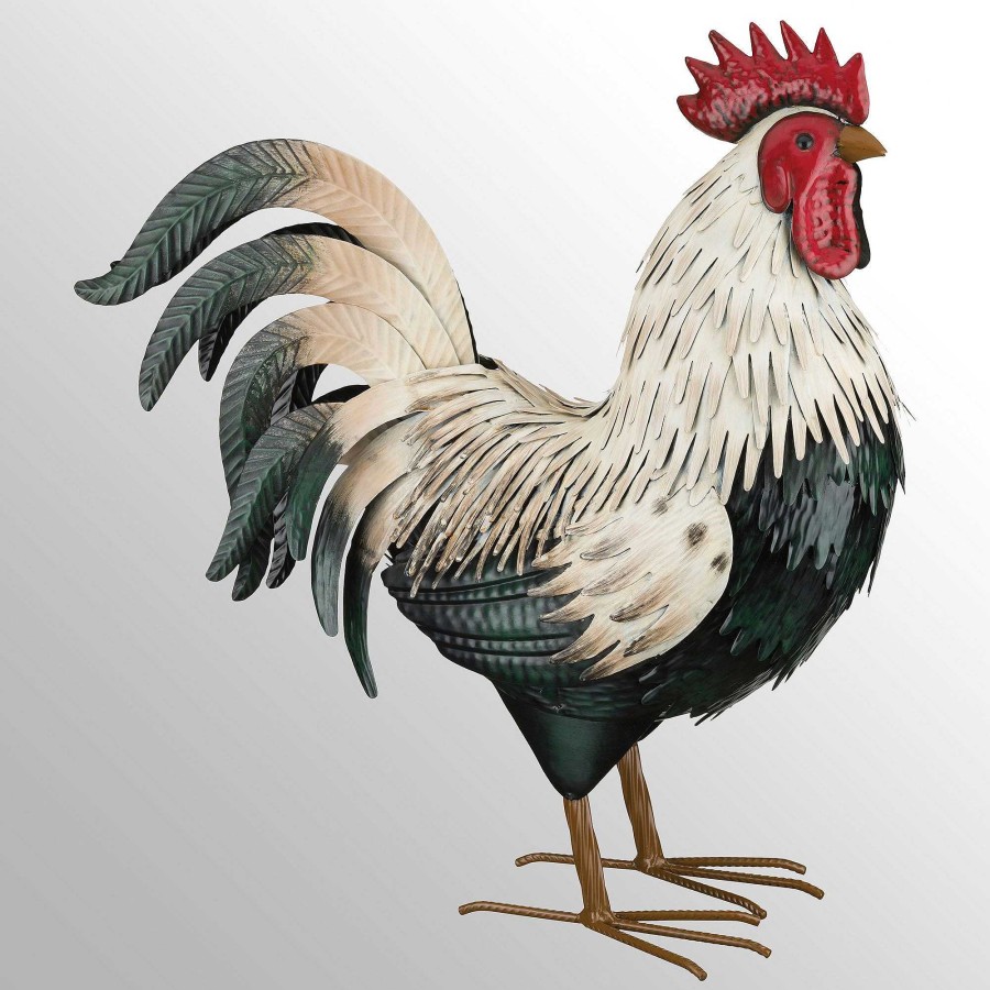 Home Accents Touch of Class | Barnyard Rooster Indoor Outdoor Metal Sculpture