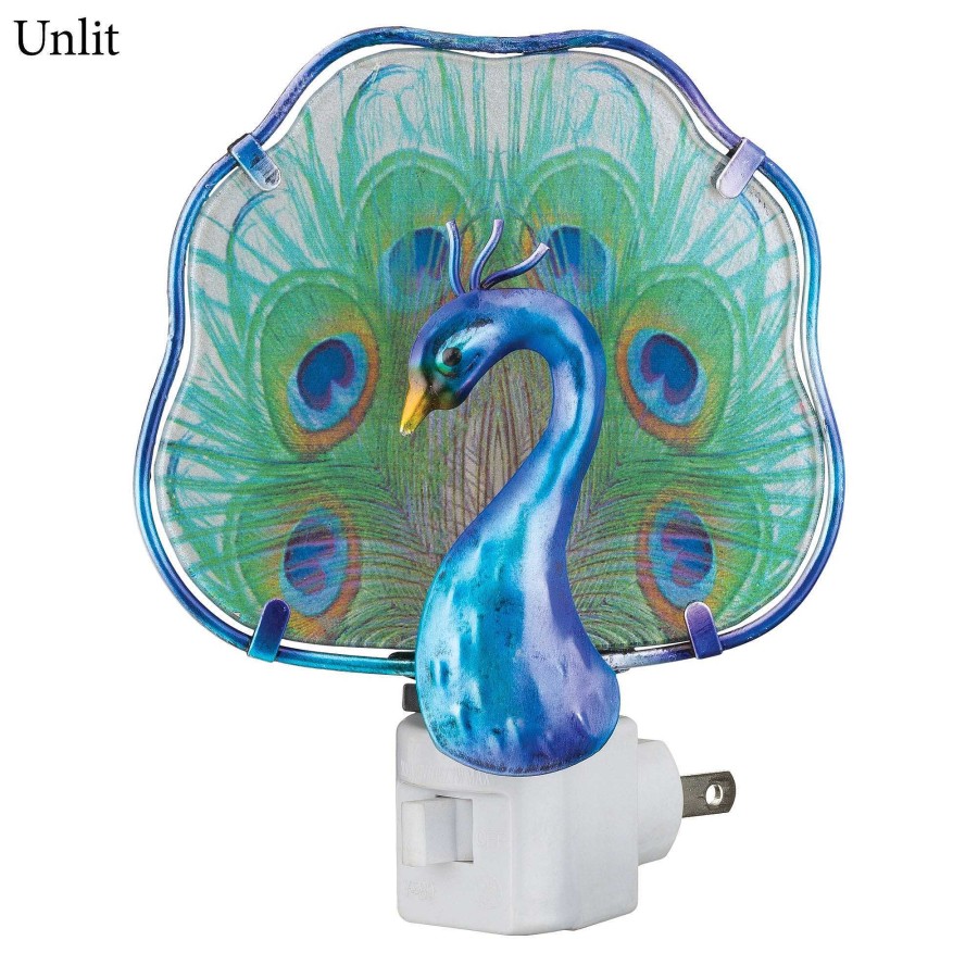 Home Accents Touch of Class | Peacock Stained Glass Nightlight