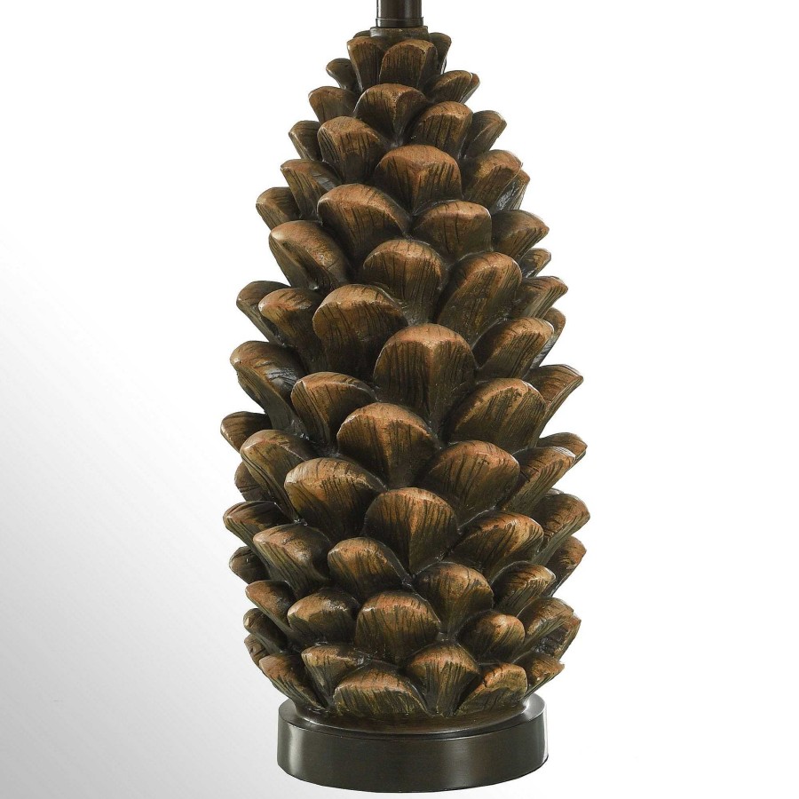 Home Accents Touch of Class | Cooper Rustic Brown Pine Cone Table Lamp