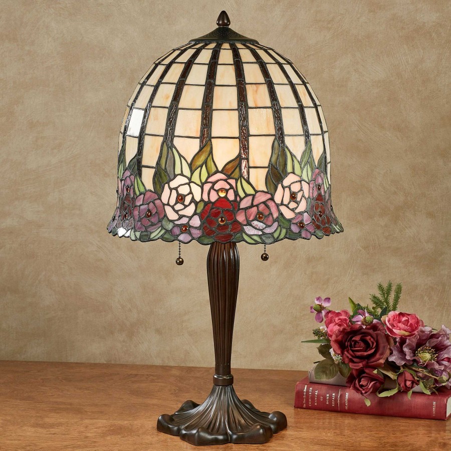 Home Accents Touch of Class | Edena Floral Stained Glass Table Lamp