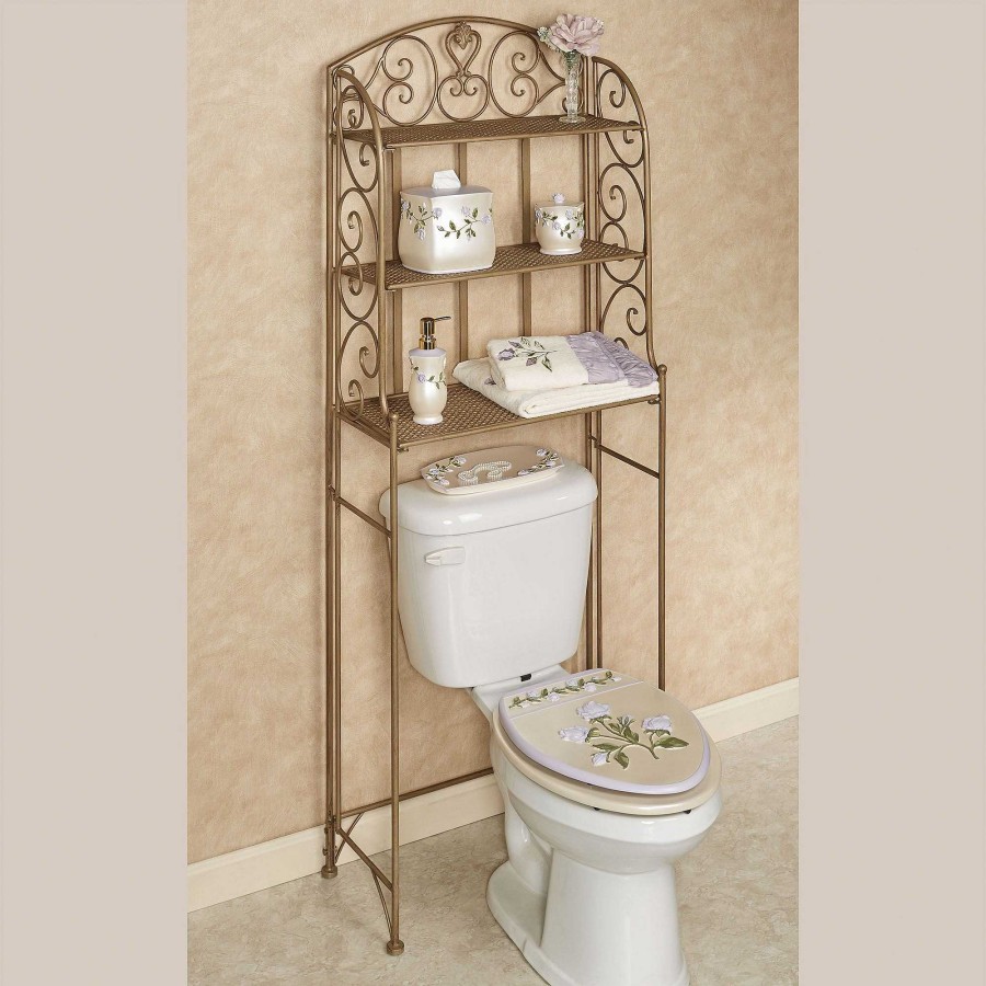 Bath Touch of Class | Aldabella Satin Gold Bathroom Space Saver