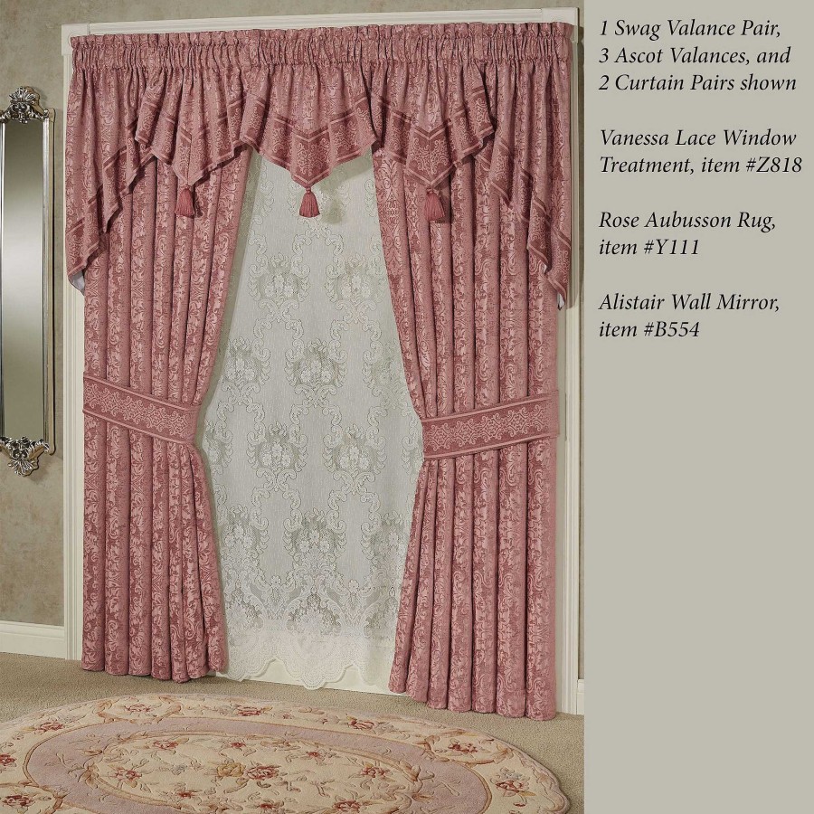 Bedding Touch of Class | Grandview Ash Rose Damask Oversized Bedspread Bedding