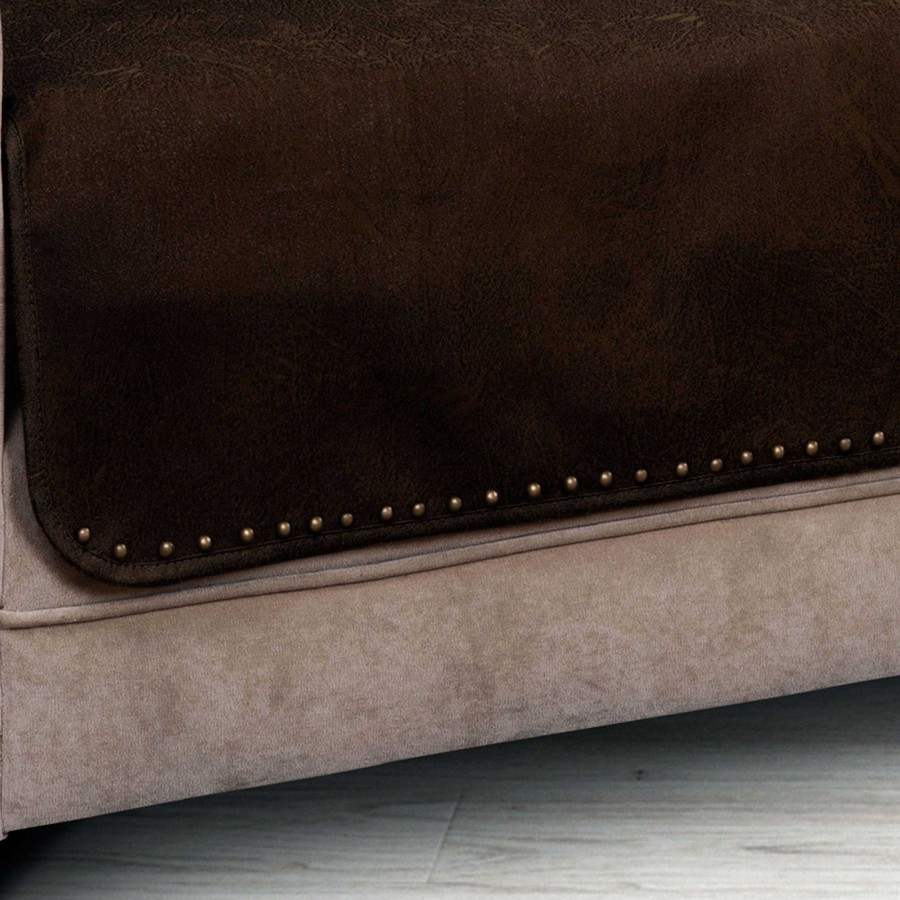 Furniture Touch of Class | Stonehill Chocolate Faux Leather Slip Resistant Furniture Protectors