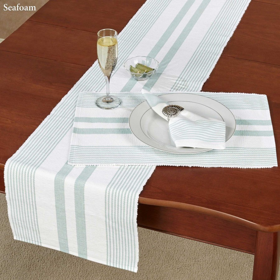 Kitchen Touch of Class | Summer Stripe Woven Cotton Table Linens