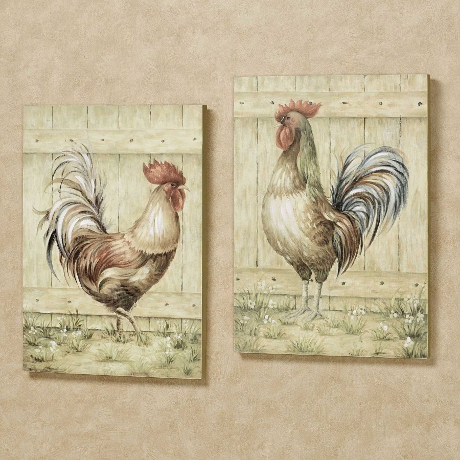 Kitchen Touch of Class | Royale Rooster Wall Art Plaque Set