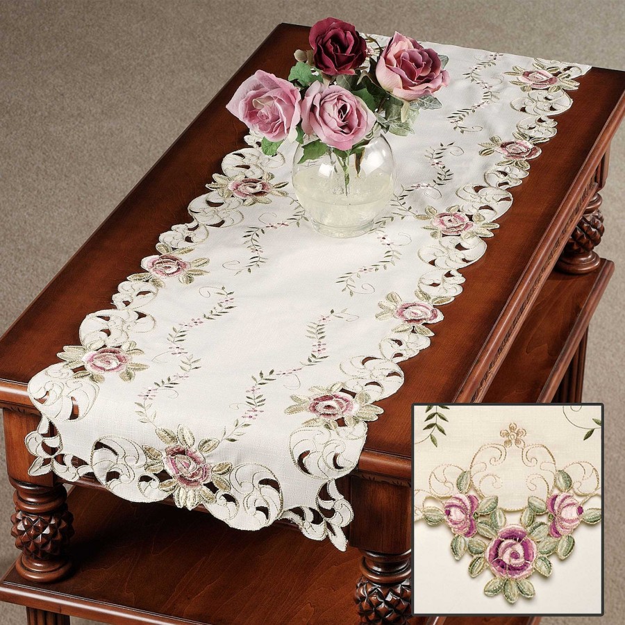 Home Accents Touch of Class | Bella Rose Embroidered Table Runners