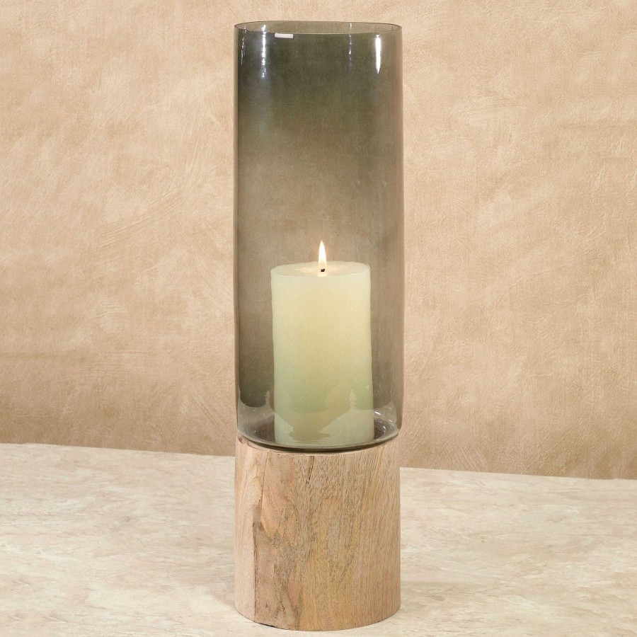 Home Accents Touch of Class | Elspeth Tall Glass Hurricane Candleholder