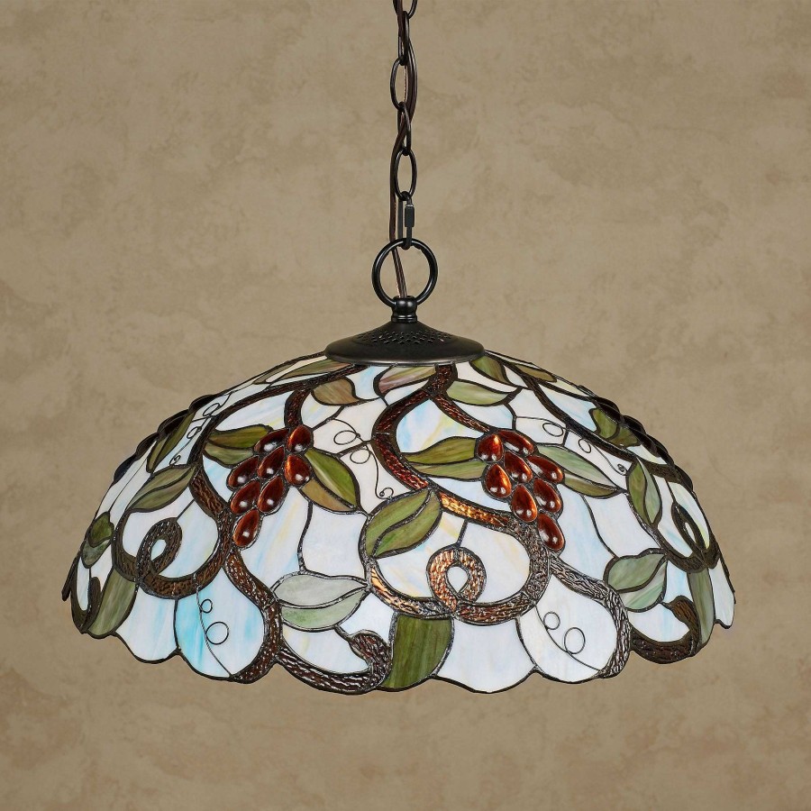 Home Accents Touch of Class | Sweet Jubilee Grapes Stained Glass Kitchen Dining Hanging Ceiling Light