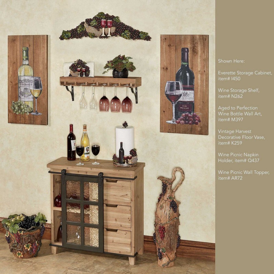 Kitchen Touch of Class | Aged To Perfection Wine Bottle Wall Art Plaque Set