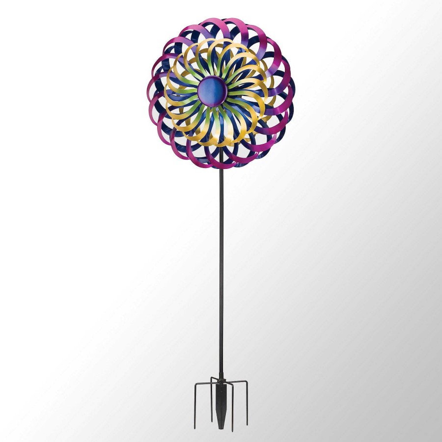 Home Accents Touch of Class | Cosmic Twirl Flower Outdoor Garden Wind Spinner