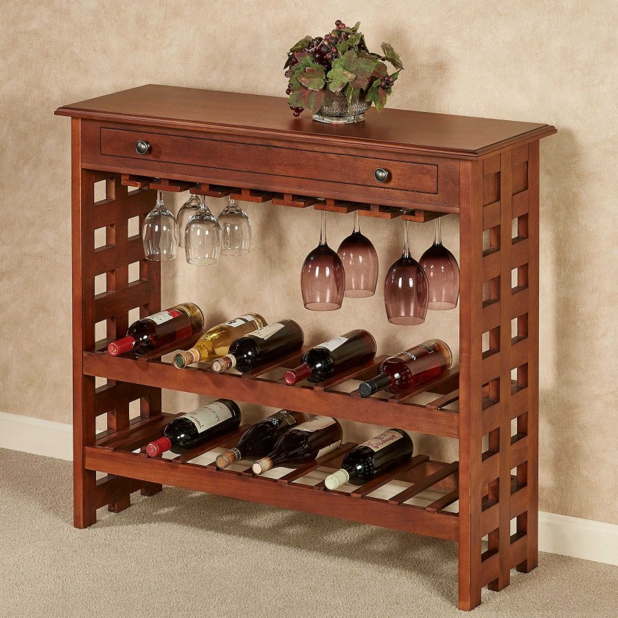 Kitchen Touch of Class | Colborn Mission Style Wine Rack Table