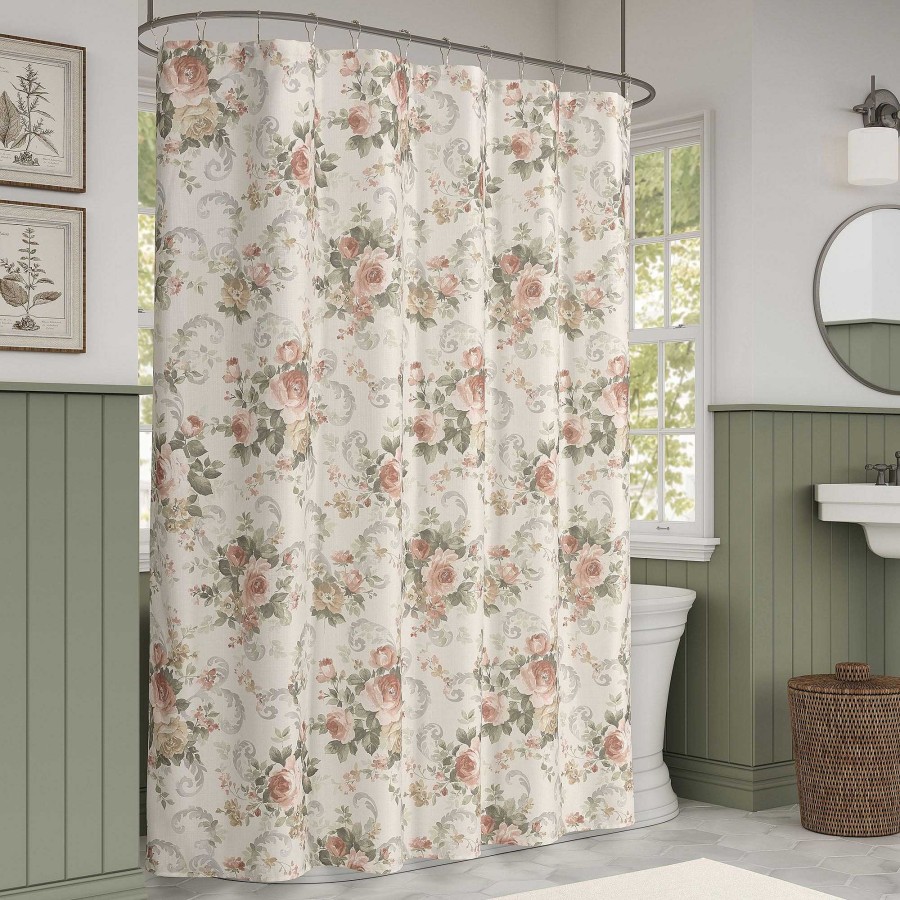 Bath Touch of Class | Chablis Floral Shower Curtain By Royal Court