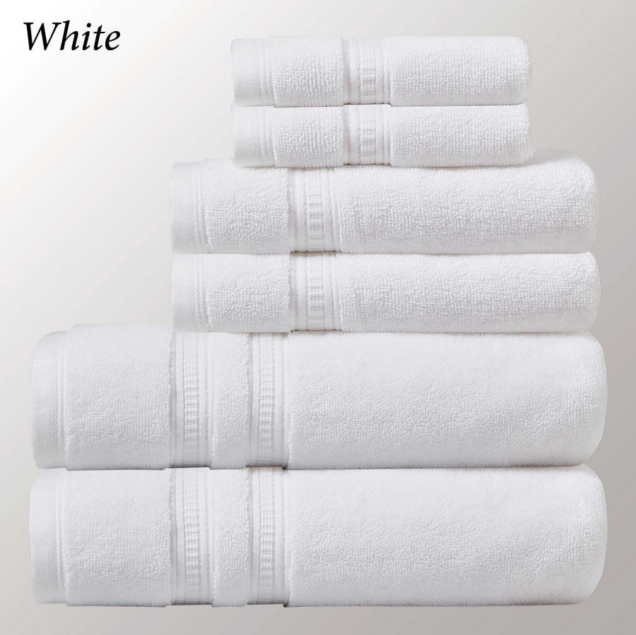 Bath Touch of Class | 750 Gsm Plume Feather Touch Premium Cotton 6 Pc Bath Towel Set By Beautyrest