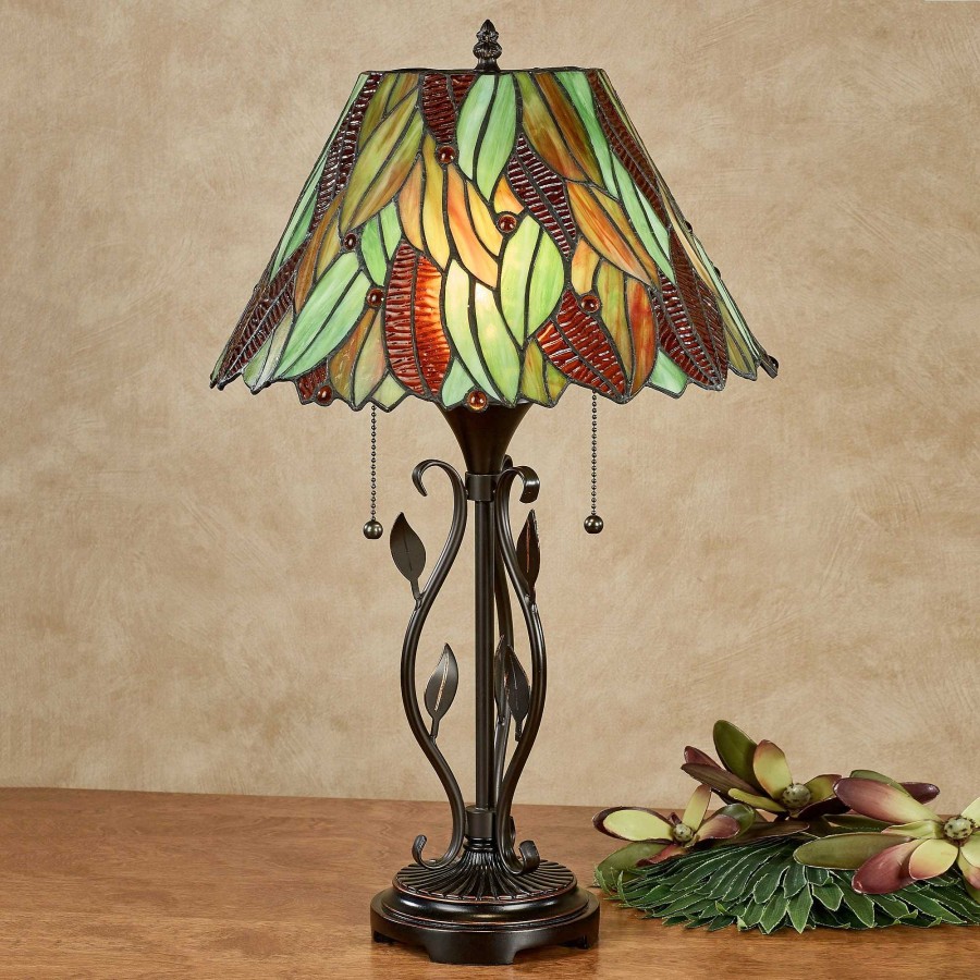 Home Accents Touch of Class | Alana Stained Glass Tropical Table Lamp