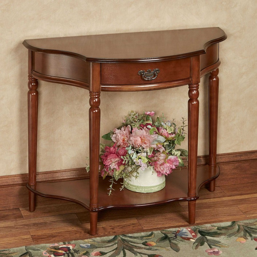 Furniture Touch of Class | Foster Regal Walnut Finished Wooden Console Table