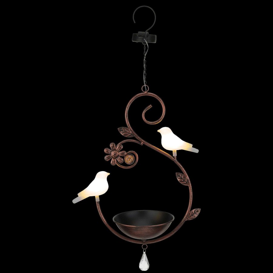 Home Accents Touch of Class | Scrolling Metal Hanging Solar Bird Feeder