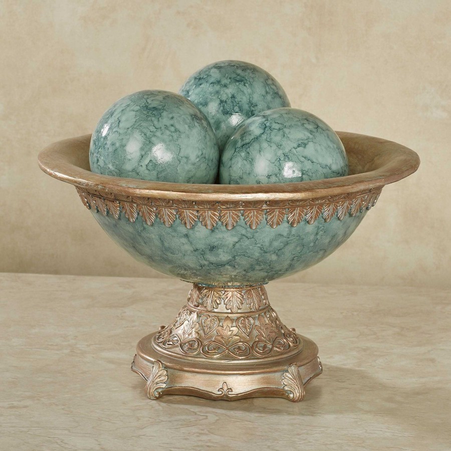 Home Accents Touch of Class | Cambria Aqua Decorative Centerpiece Bowl Or Orbs