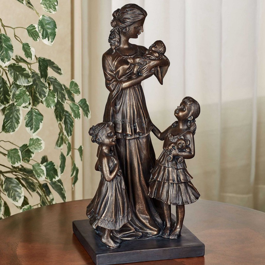 Home Accents Touch of Class | Mother And Children Bronze Finished Table Sculpture