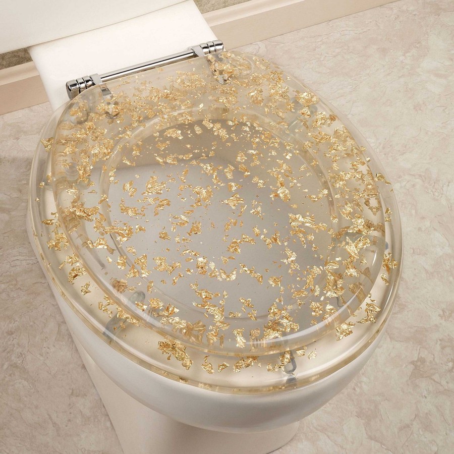 Bath Touch of Class | Gold Foil Standard Toilet Seat