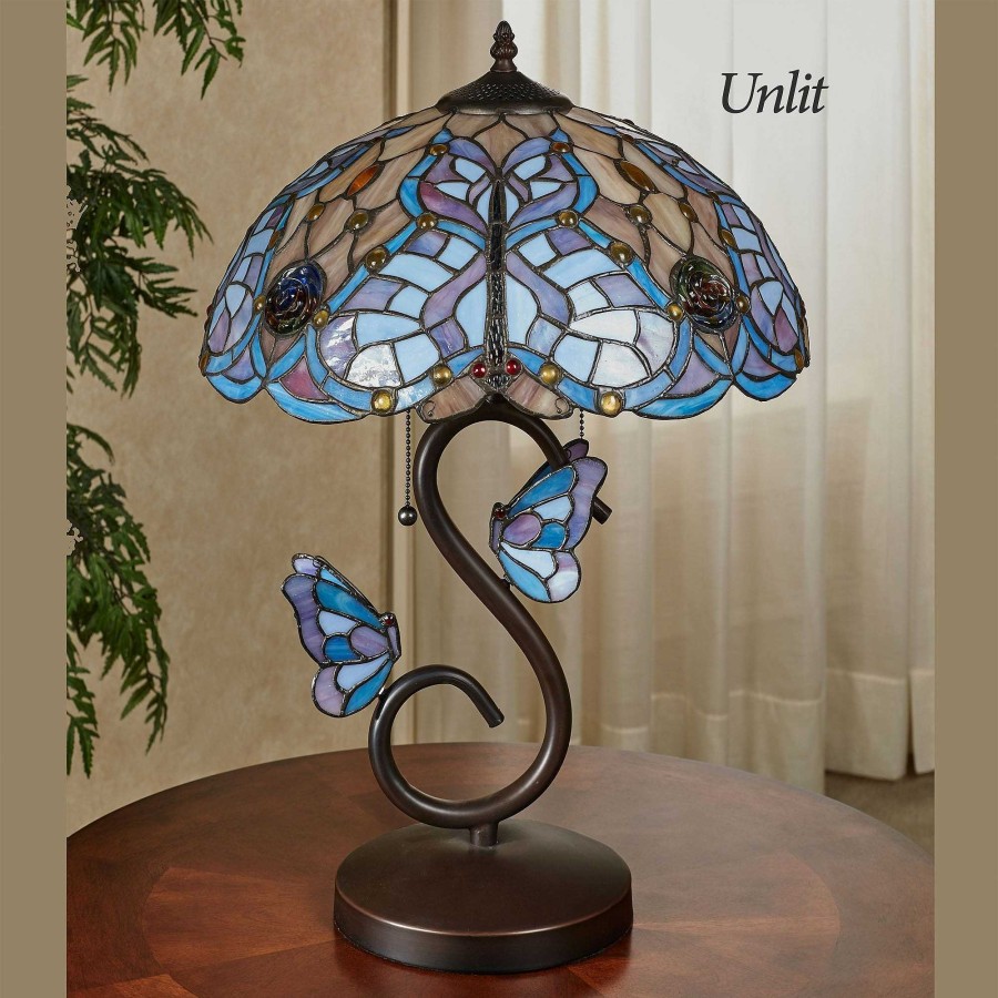 Home Accents Touch of Class | Butterfly Dreams Stained Glass Table Lamp