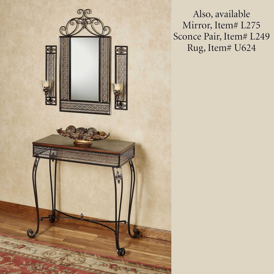 Furniture Touch of Class | Charleston Wood And Metal Console Table