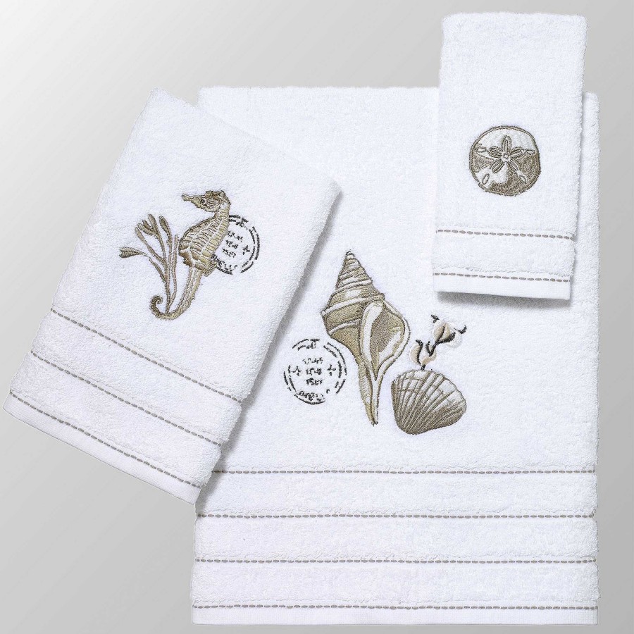 Bath Touch of Class | Hyannis Embroidered Coastal Bath Towel Set