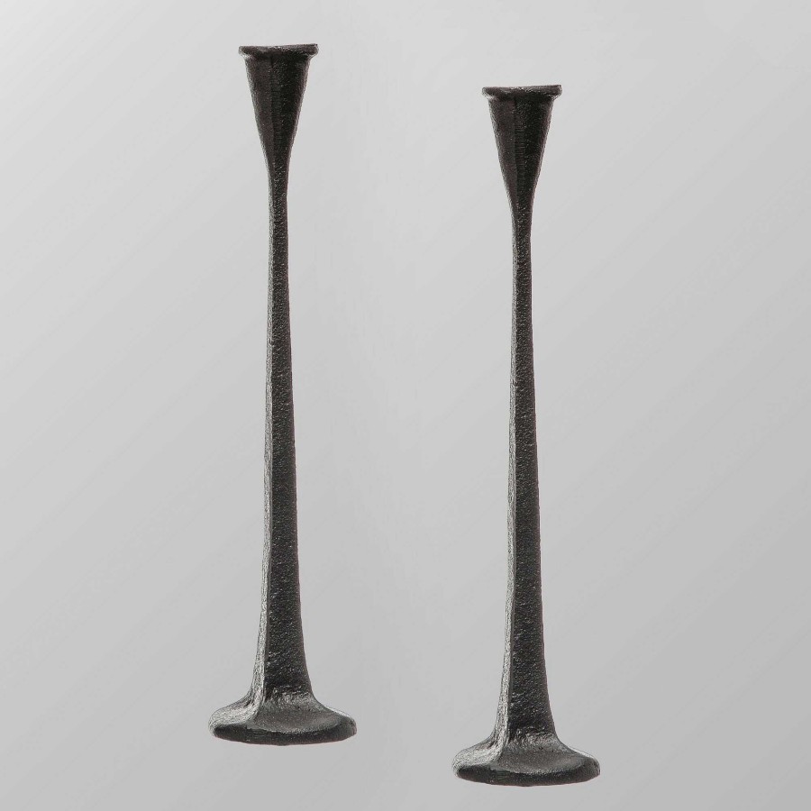 Home Accents Touch of Class | Blair Handcrafted Cast Iron Taper Candleholder Pair