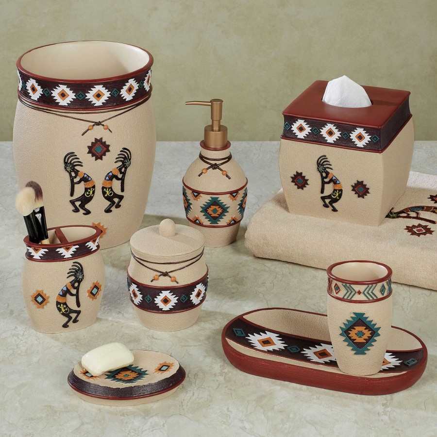 Bath Touch of Class | Southwest Dance Kokopelli And Diamond Bath Accessories