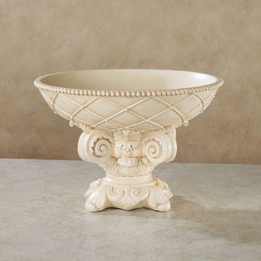 Home Accents Touch of Class | Corinthia Antique Ivory Classical Style Centerpiece Bowl Or Orbs