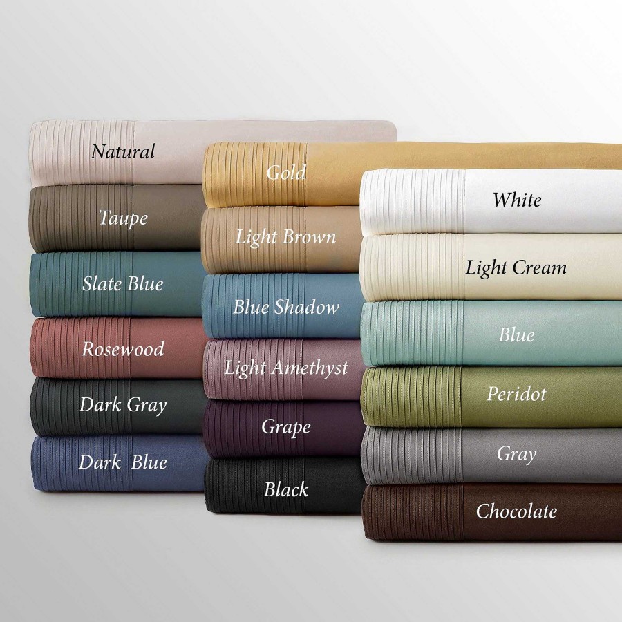 Bedding Touch of Class | Pleated Wrinkle Resistant Double Brushed Polyester Microfiber Sheet Set