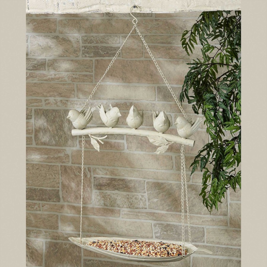 Home Accents Touch of Class | Perched Birds Hanging Feeder With Leaf Tray