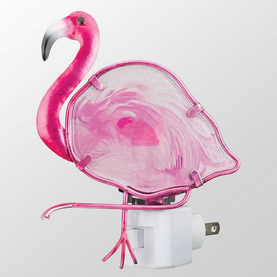 Home Accents Touch of Class | Pink Flamingo Stained Glass Nightlight