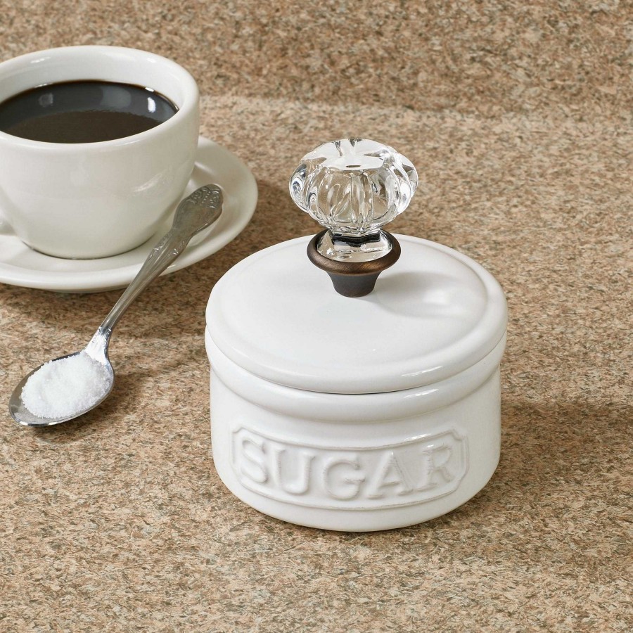 Kitchen Touch of Class | Circa Ceramic Sugar Bowl With Knob Handle