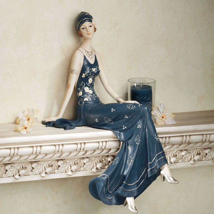 Home Accents Touch of Class | Alluring Beauty Midnight Blue Lady Figurine Shelf Sitter