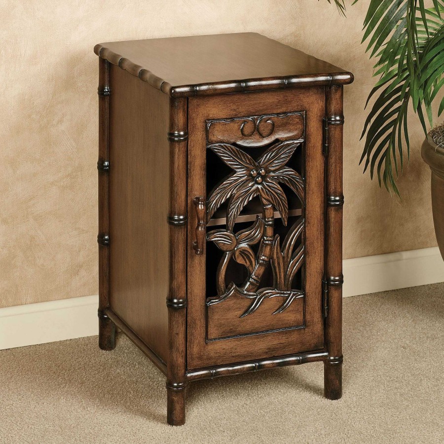 Furniture Touch of Class | Tropical Chairside Table Storage Cabinet