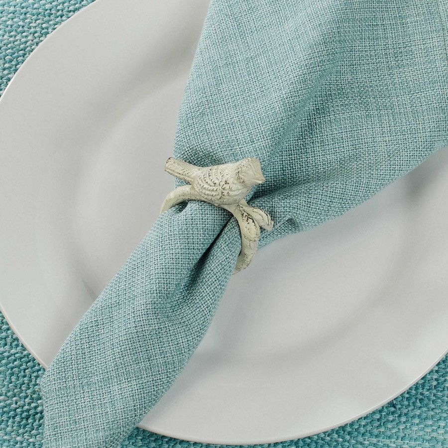 Kitchen Touch of Class | Songbird Cast Iron Napkin Ring Set Of 4