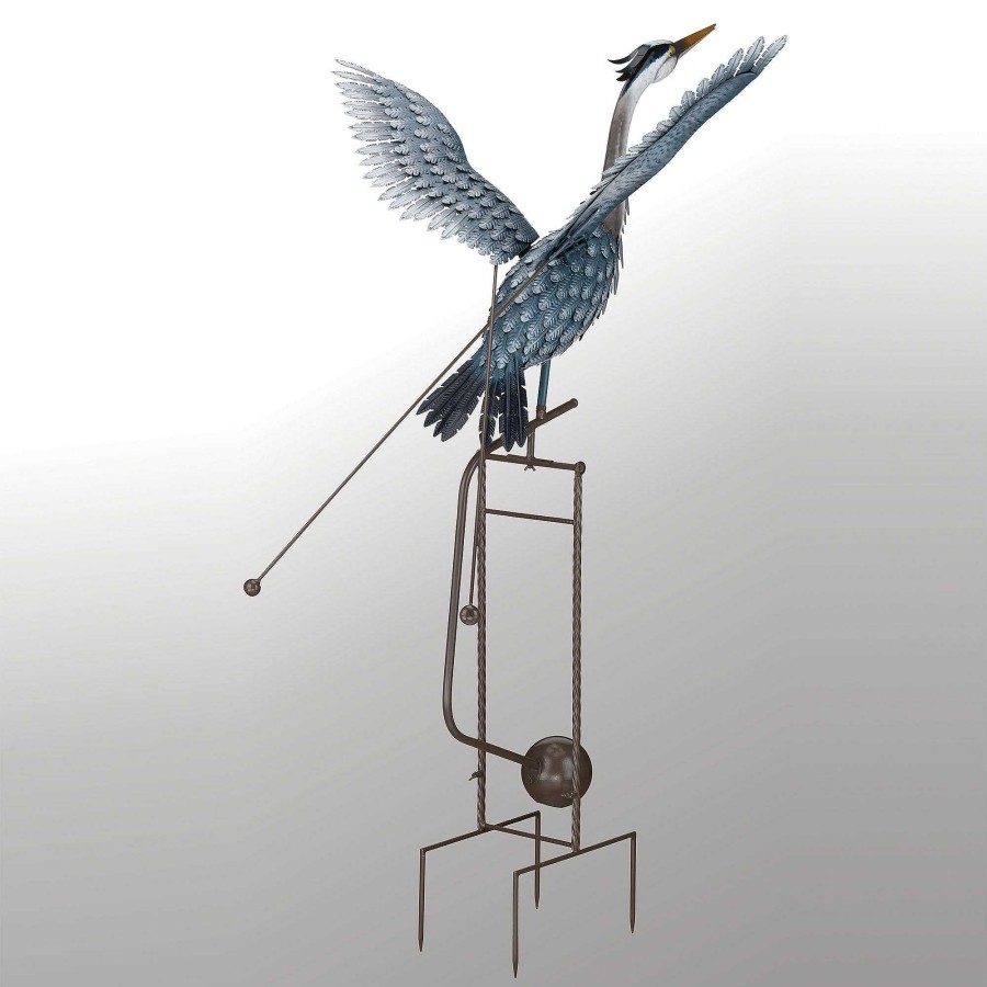 Home Accents Touch of Class | Kinetic Rocking Heron Outdoor Garden Sculpture