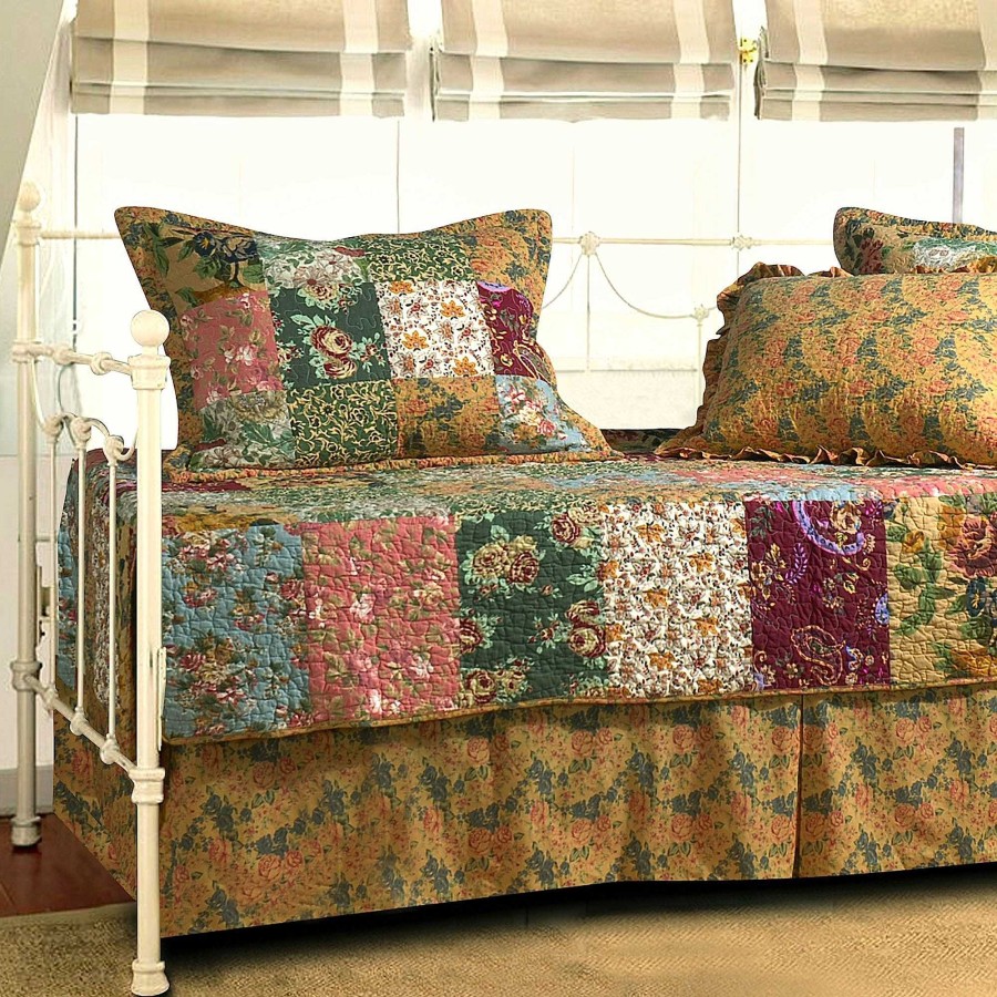 Bedding Touch of Class | Antique Chic Patchwork Quilted Daybed Cover Set