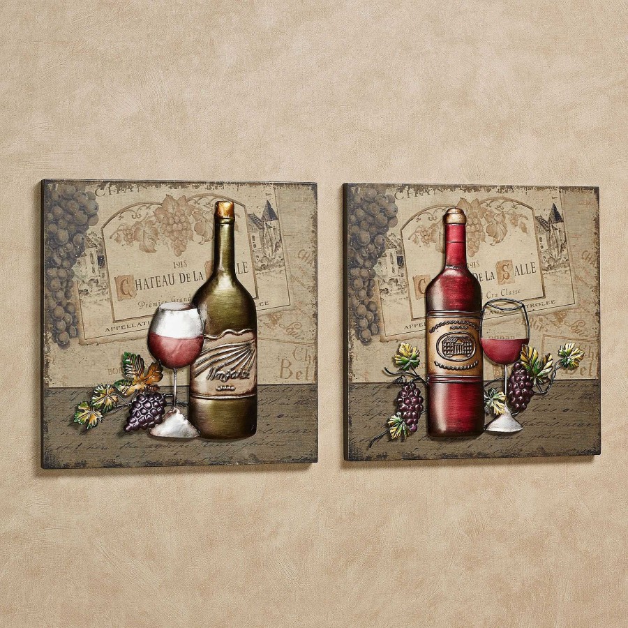 Kitchen Touch of Class | Chateau De Wine Wall Art Set