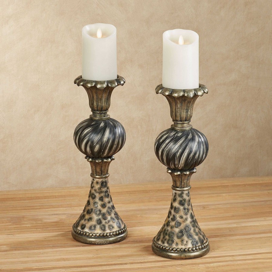 Home Accents Touch of Class | Hakkan Animal Print Candleholder Pair