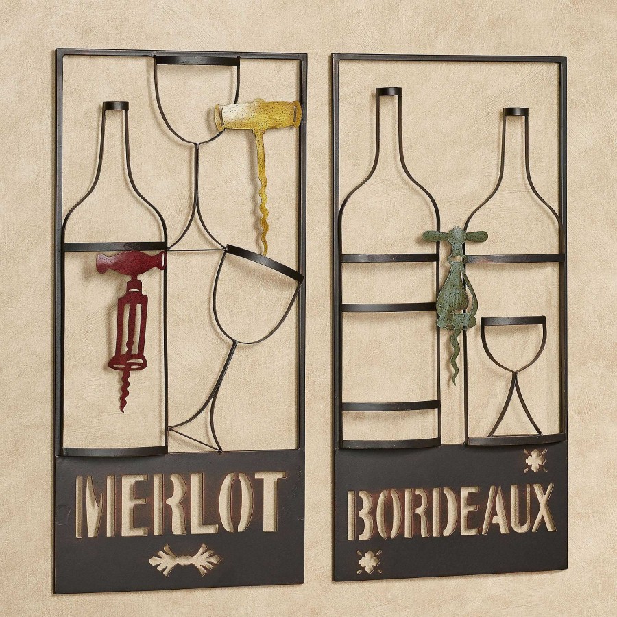 Kitchen Touch of Class | Favorite Wine Metal Wall Art Set