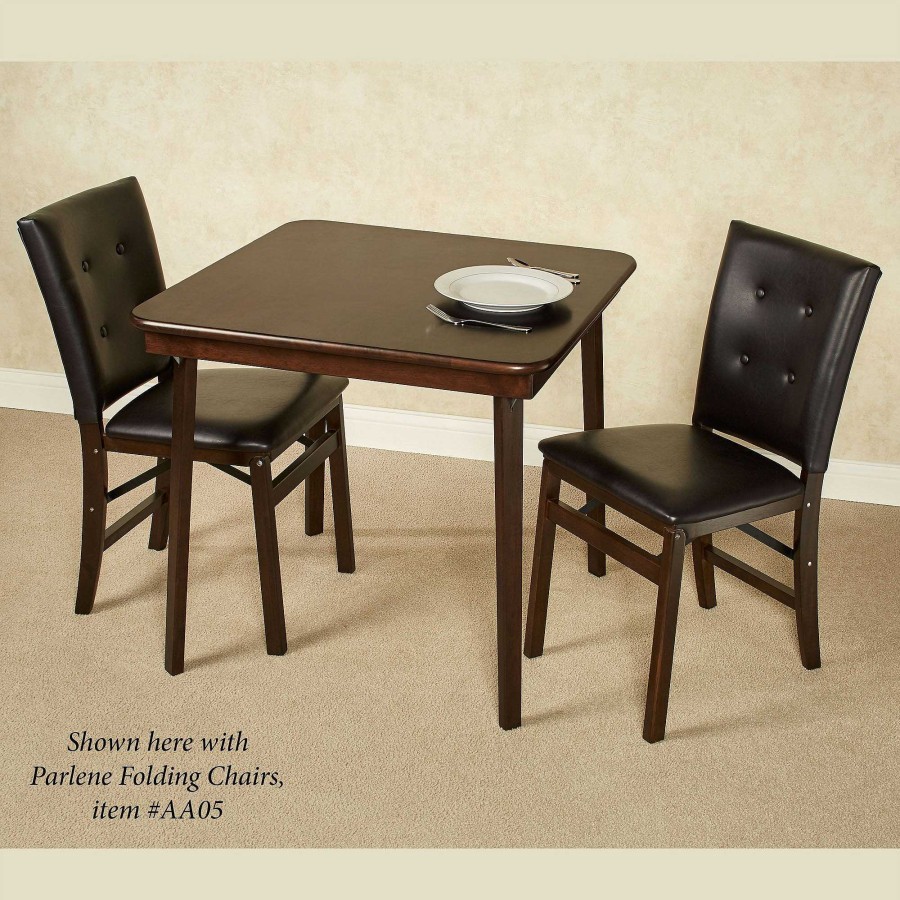 Kitchen Touch of Class | Espresso Straight Edge Folding Card Table