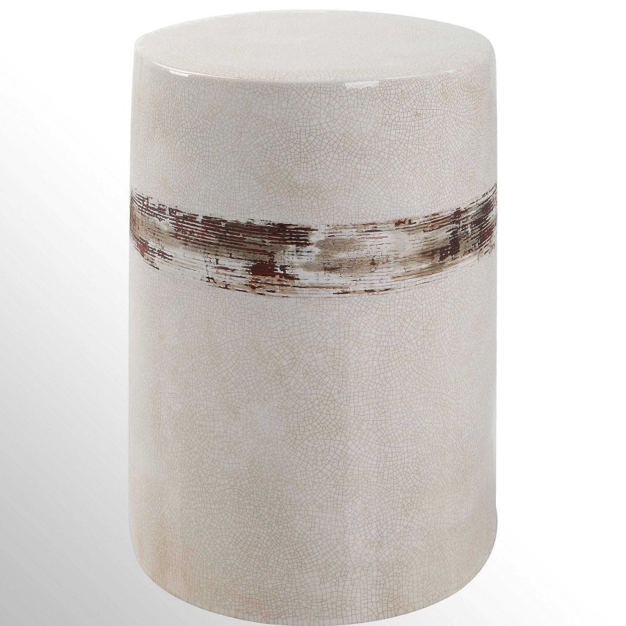 Furniture Touch of Class | Parkland Ceramic Indoor Outdoor Garden Stool From Uttermost